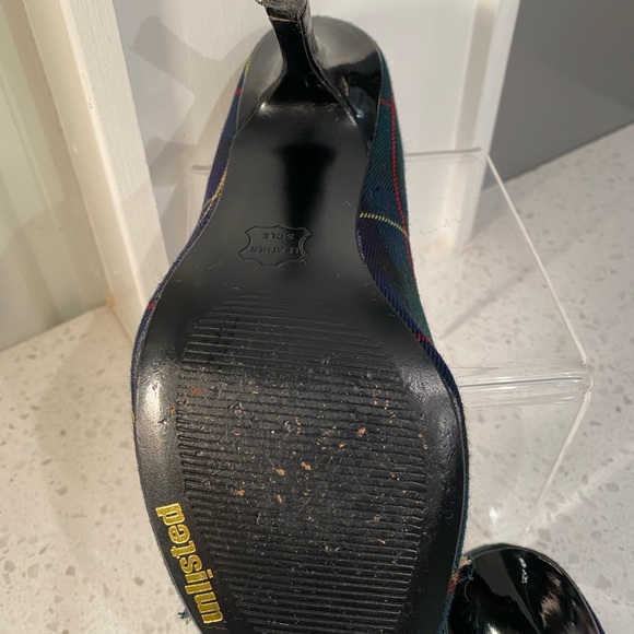 Women’s Unlisted size 8 blue: green plaid heels - Picture 7 of 8